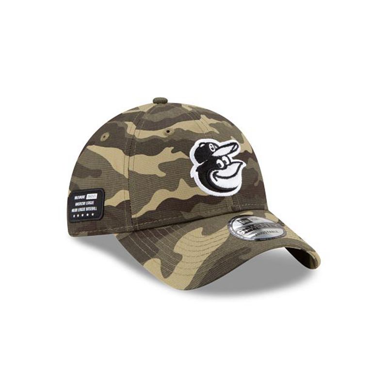 MLB Baltimore Orioles Armed Forces Weekend 9Twenty Adjustable (BBA6401) - Green New Era Caps